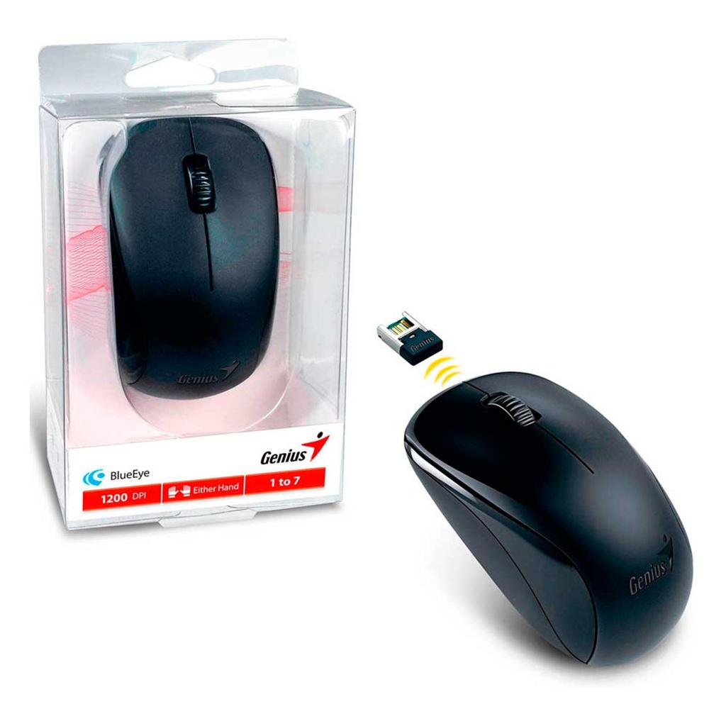 MOUSE GENIUS NX-7000 INALAMBRICO, NEGRO