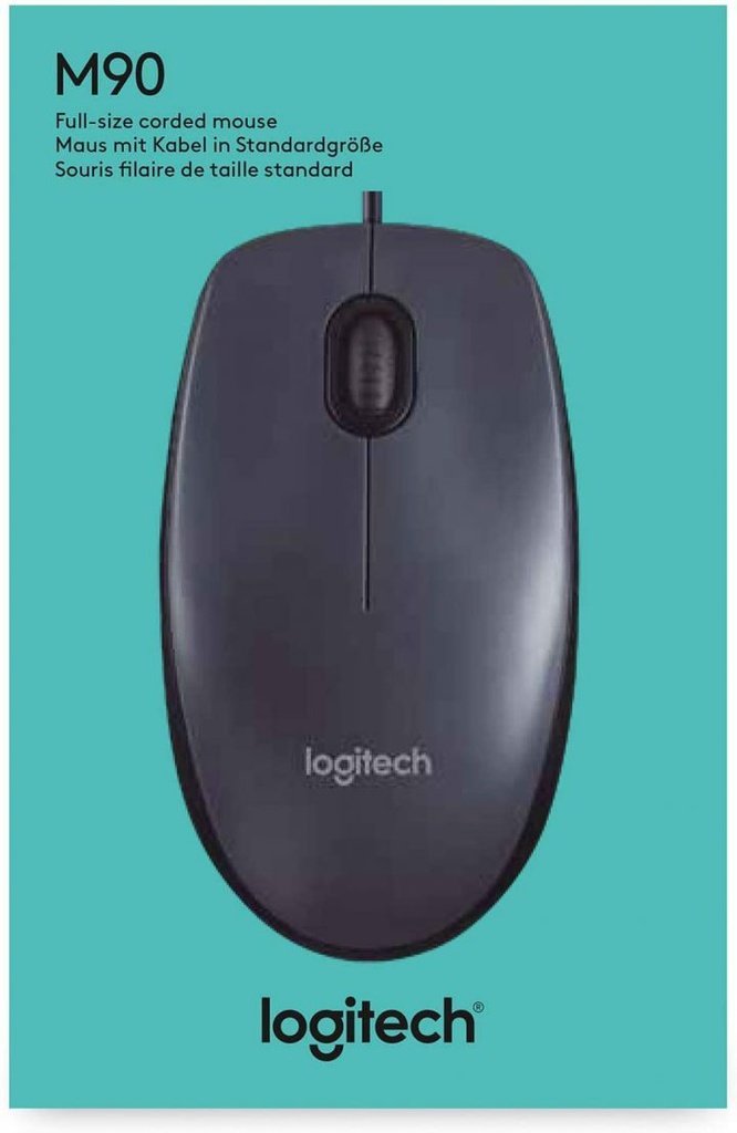 MOUSE LOGITECH M90 ALAMBRICO, NEGRO