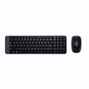 COMBO MOUSE + TECLADO LOGITECH MK220 INALAMBRICO, NEGRO