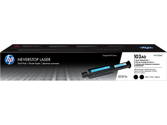 KIT DE RECARGA TONER HP W1103AD NEGRO PAG X2