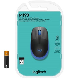 [3205] MOUSE LOGITECH M190 INALAMBRICO, BLUE